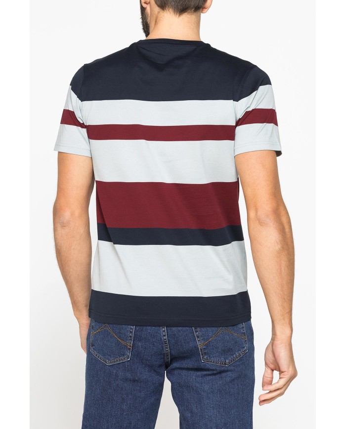 T-SHIRT A RIGHE IN COTONE MERCERIZZATO