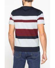 T-SHIRT A RIGHE IN COTONE MERCERIZZATO