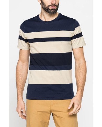 T-SHIRT A RIGHE IN COTONE MERCERIZZATO