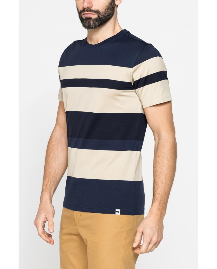 T-SHIRT A RIGHE IN COTONE MERCERIZZATO
