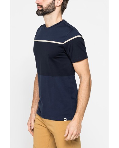 T-SHIRT A RIGHE IN COTONE MERCERIZZATO