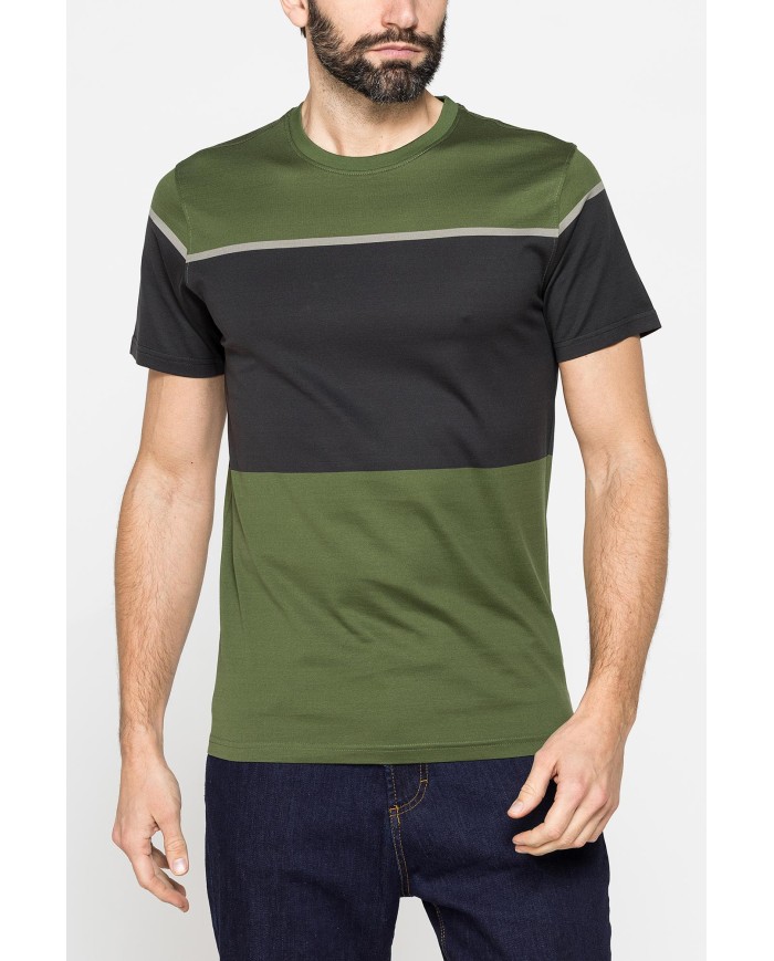 T-SHIRT A RIGHE IN COTONE MERCERIZZATO