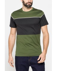 T-SHIRT A RIGHE IN COTONE MERCERIZZATO