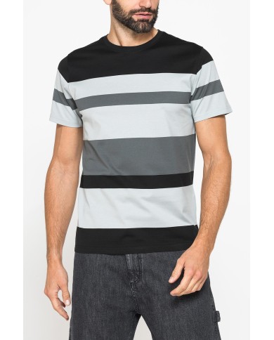 T-SHIRT A RIGHE IN COTONE MERCERIZZATO