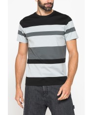 T-SHIRT A RIGHE IN COTONE MERCERIZZATO