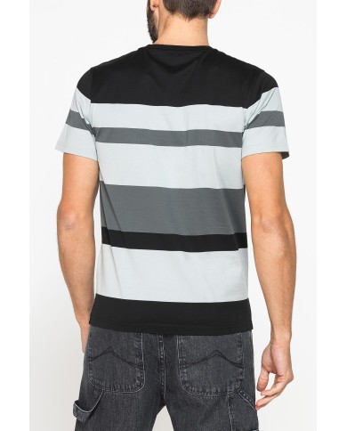 T-SHIRT A RIGHE IN COTONE MERCERIZZATO