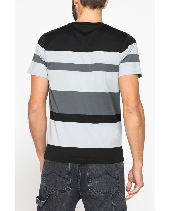 T-SHIRT A RIGHE IN COTONE MERCERIZZATO