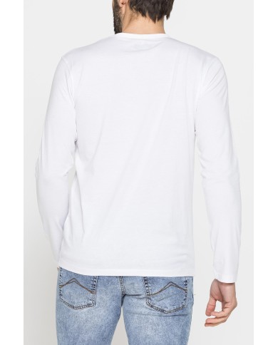 T-SHIRT MANICA LUNGA TINTA UNITA IN COTONE ORGANICO