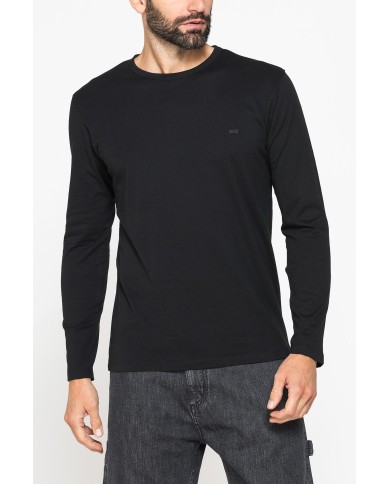 T-SHIRT MANICA LUNGA TINTA UNITA IN COTONE ORGANICO