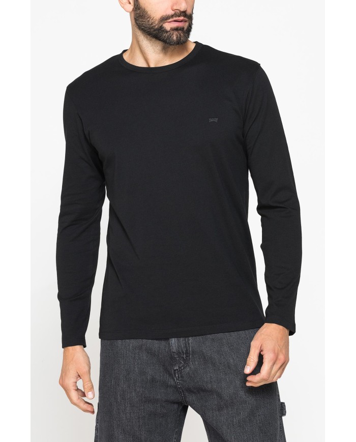 T-SHIRT MANICA LUNGA TINTA UNITA IN COTONE ORGANICO
