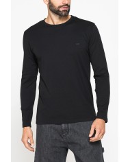 T-SHIRT MANICA LUNGA TINTA UNITA IN COTONE ORGANICO