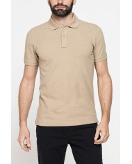 POLO MANICA CORTA IN COTONE E LINO