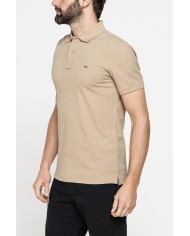 POLO MANICA CORTA IN COTONE E LINO