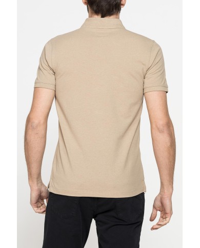 POLO MANICA CORTA IN COTONE E LINO