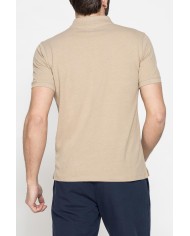 POLO MANICA CORTA IN COTONE E LINO