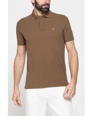 POLO MANICA CORTA IN COTONE E LINO