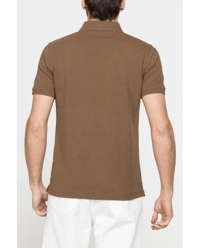 POLO MANICA CORTA IN COTONE E LINO