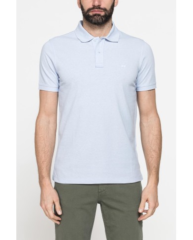 POLO MANICA CORTA IN COTONE E LINO