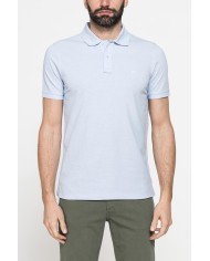 POLO MANICA CORTA IN COTONE E LINO