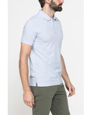 POLO MANICA CORTA IN COTONE E LINO