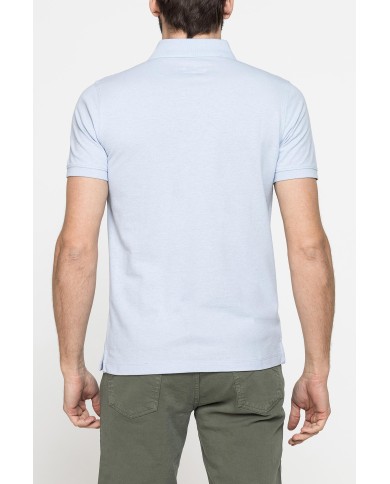 POLO MANICA CORTA IN COTONE E LINO