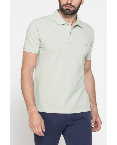 POLO MANICA CORTA IN COTONE E LINO