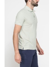 POLO MANICA CORTA IN COTONE E LINO