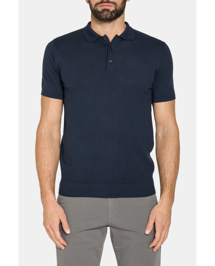 POLO MANICA CORTA REALIZZATA IN MAGLIA CALATA