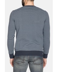 MAGLIA RIGATA GIROCOLLO IN COTONE