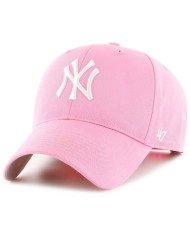 Cappello con Visiera '47 NY Yankees Raised Basic Rosa Regolabile BRAC17CTPRSA