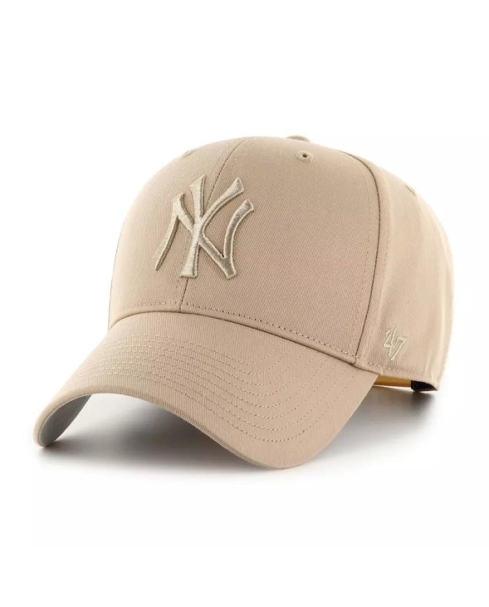 Cappello con Visiera '47 NY Yankees Raised Basic Beige Regolabile BRAC17CTPKHA