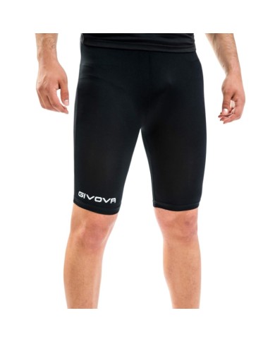 Bermuda Givova SKIN P004 Scaldamuscoli Aderente Elastico Running Unisex Nero P0040010