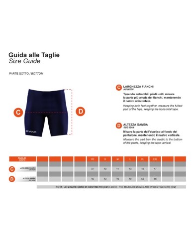 Bermuda Givova SKIN P004 Scaldamuscoli Aderente Elastico Running Unisex Nero P0040010