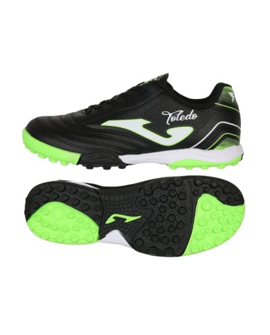 Scarpe da Calcetto Joma Toledo Jr 2501 Nero Turf TOJW2501TF Scarpe da Calcetto Joma Toledo Jr 2501 Nero Turf TOJW2501TF