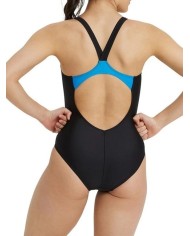Costume da Donna Intero Arena Swimsuit V Back Graphic Nero 005324580