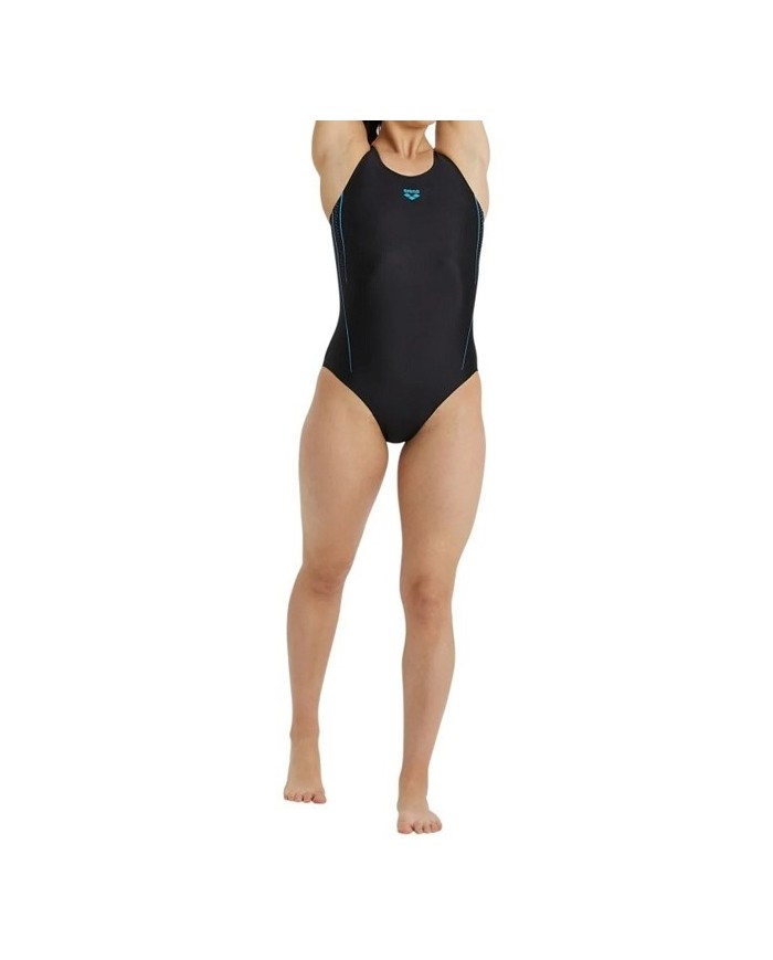 Costume da Donna Intero Arena Swimsuit V Back Graphic Nero 005324580