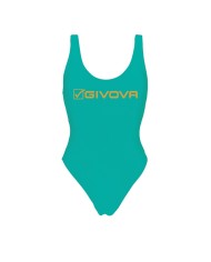 Costume Olimpionico Intero Givova CS001 Verde Tiffany Piscina Body  CS0010080