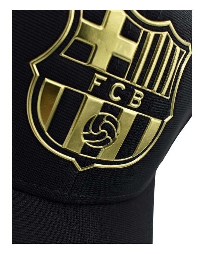 Cappellino con Visiera Barcellona Adulto Regolabile  Nero Oro 5001GBNO