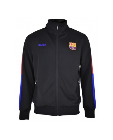 Giacca Sportiva F.C. Barcelona 25/26 Adulto Nera Traspirante Full Zip 5002JPBL