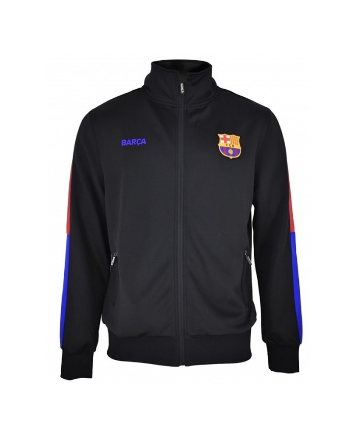Giacca Sportiva F.C. Barcelona 25/26 Adulto Nera Traspirante Full Zip 5002JPBL