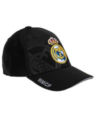 Cappellino con Visiera Real Madrid Adulto Nero Regolabile RM3GO45 Cappellino con Visiera Real Madrid Adulto Nero Regolabile RM3GO45