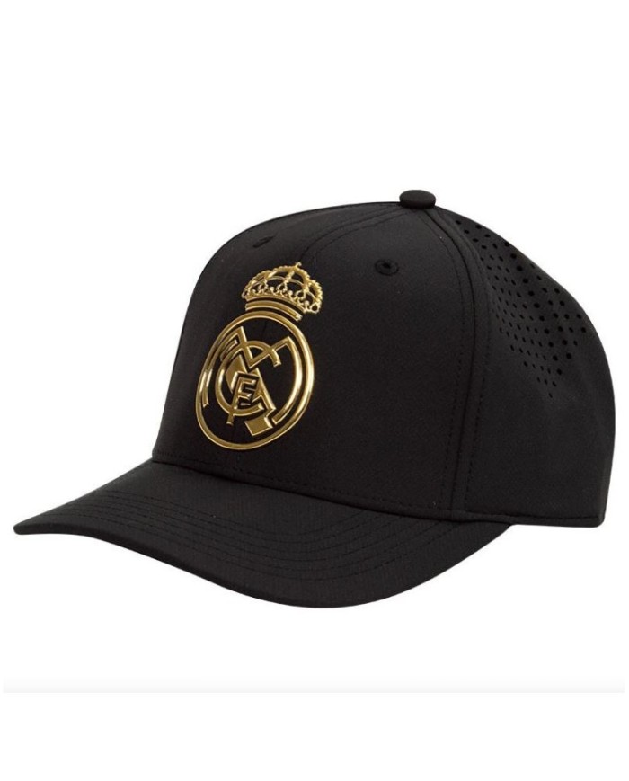 Cappellino con Visiera Real Madrid Kids Junior Nero Oro Regolabile RM3GO41P