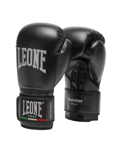 Guantone da Boxe Leone 1947 Thunder GN383 8OZ Nero GN383BK8 Guantone da Boxe Leone 1947 Thunder GN383 8OZ Nero GN383BK8