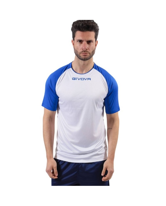 Maglia Givova Shirt Capo Interlock Bianco Azzurro MAC03 Calcio Sport MAC030302 Maglia Givova Shirt Capo Interlock Bianco Azzurro MAC03 Calcio Sport MAC030302