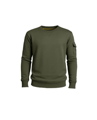 Felpa Girocollo da Uomo Estiva Phil Miller PHM322PR011 Verde in Cotone