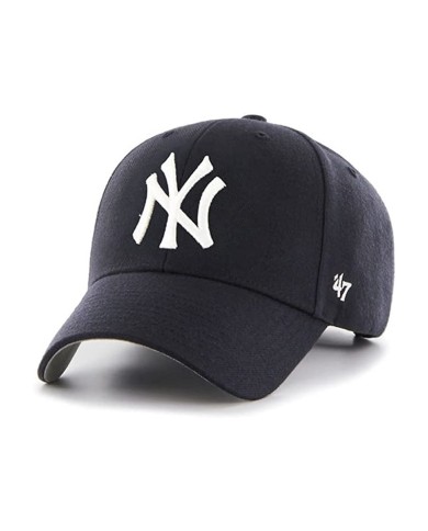 Cappello con Visiera '47 NY Yankees Raised Basic Blu Regolabile BRAC17CTPNY
