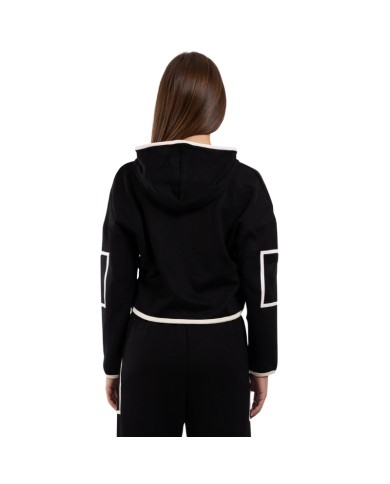 Felpa da Donna Givova ITALY LONG LF35 Nero Avorio Full Zip LF35-1098