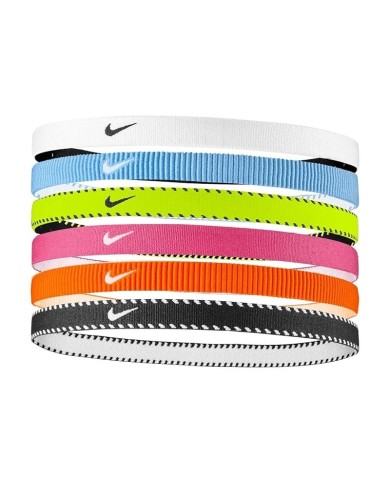 Fasce per Capelli Nike Flex Classici x6 Elastici Multicolore N1011927702