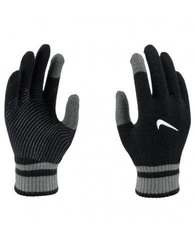 Guanti da Adulto in Acrilico Nike Tech Grip Touchscreen Unisex Nero Grigio N1011919088
