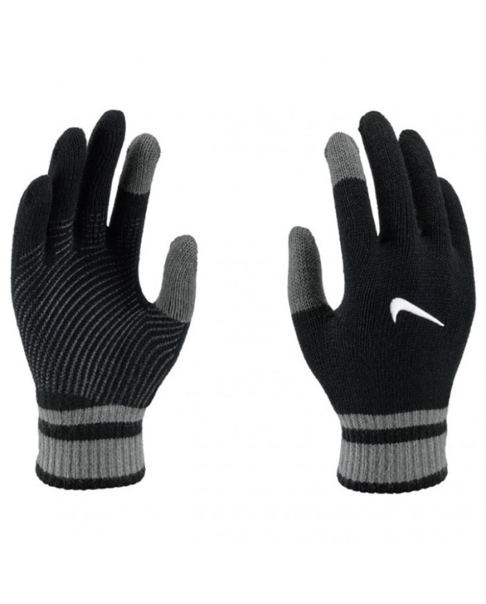 Guanti da Adulto in Acrilico Nike Tech Grip Touchscreen Unisex Nero Grigio N1011919088